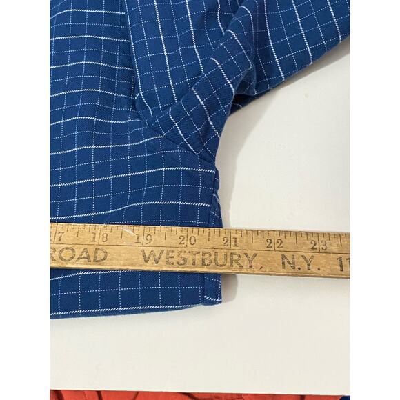 UNTUCKit Shirt Mens Medium Blue Check Slim Long Sleeve Wrinkle Free - Picture 3 of 8